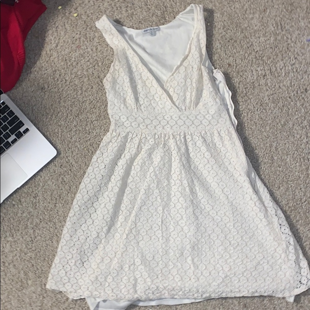 LOWBALLS ACCEPTED lace off white dress